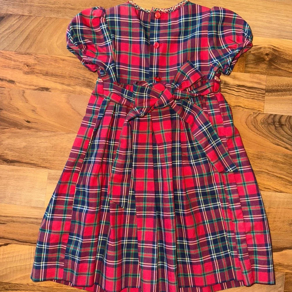Dillards Edgehill‎ Collection Red Plaid Christmas Dress Girls 18 Month holiday